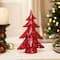 Northlight; Northlight 10" Red Shiny Christmas Tree with Snowy Accents Tabletop Decoration ; Category:Christmas Tabletop Decor; Image:3